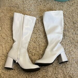 White gogo boots